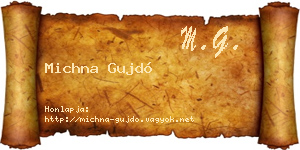 Michna Gujdó névjegykártya